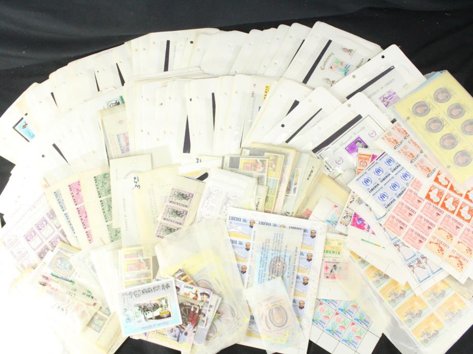 Huge Dealer Stock Lot of 1200+ Liberia Stamps Souvenir Sheets, Partial+ Most MNH
