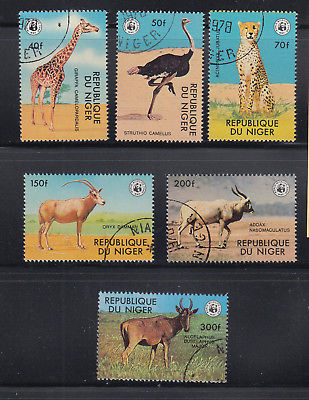 Niger 1978  WWF Animals Sc 447-452  Fine used