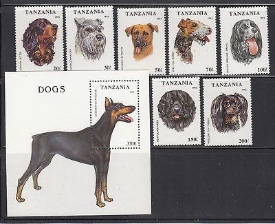 Tanzania1993  Dog Breeds Sc 1144-1151 Mint Never Hinged