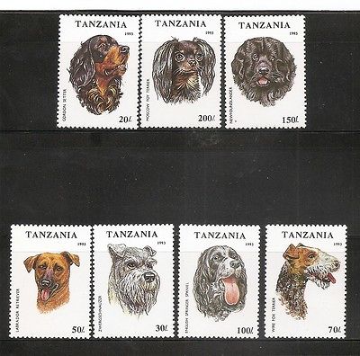 Tanzania SC # 1144-1150 Dogs. MNH