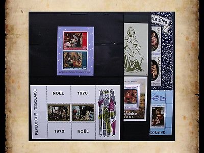 Togo Togolaise Christmas 6 Souvenir Sheets 1968 1970 1971 1975 1976 1981 MNH