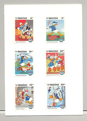 Bhutan #460-470 Disney 9v & 2v S/S Imperf Proofs Mounted in 3 Folders