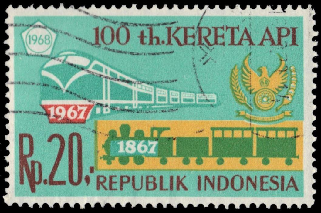 INDONESIA 737 (Mi605) - National Railroad Centenary 