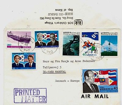 Korea Stamps: 11.XII.81 Printed Matter Cover to Denmark