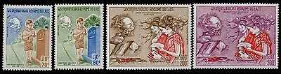 Laos 244-5, C114-5 MNH UPU, Boy mailing Letter, Stamp on Stamp