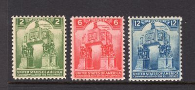 Philippines Scott 452-54 Set Mint Hinged 1939 Triumphal Arch