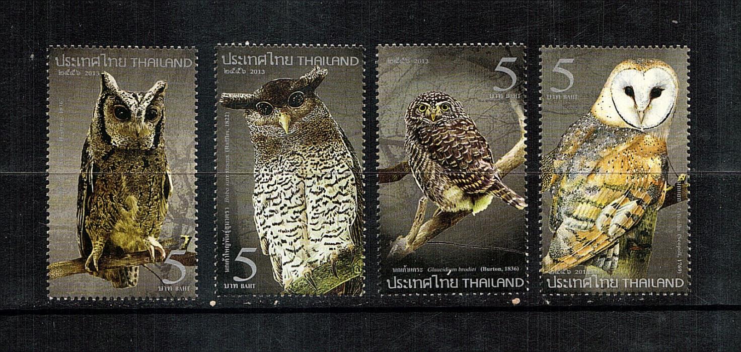 Owls of Thailand   4 var   mnh