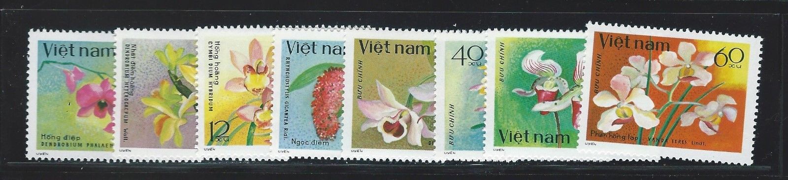 Vietnam - Scott # 1017-1024  (Flowers)  MNH