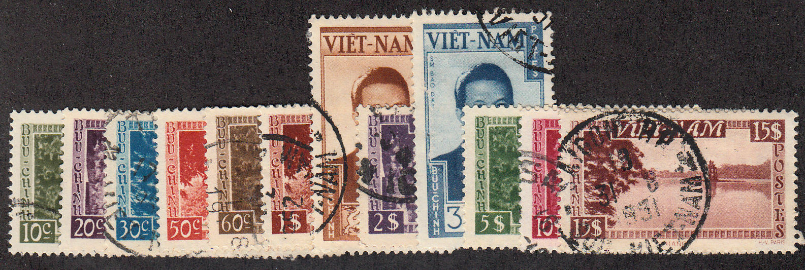 Vietnam - 1951 - SC 1-12 - Used - Short set