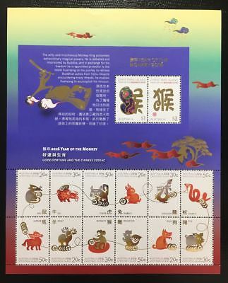 2016 Christmas Island Stamps SC#545 Chinese New Year of Monkey Sheet
