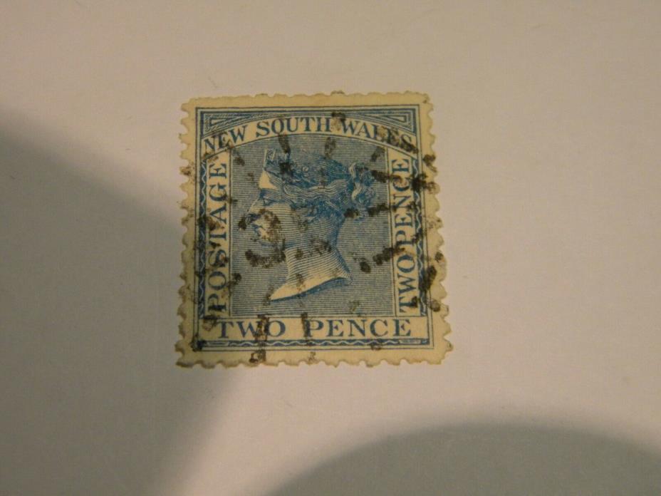 New South Wales: Queen Victoria With Tiara Two Pence Stamp