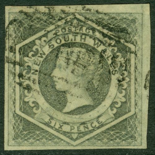 EDW1949SELL : NEW SOUTH WALES 1854-55 Scott #29 Very Fine, Used. Choice Cat $125