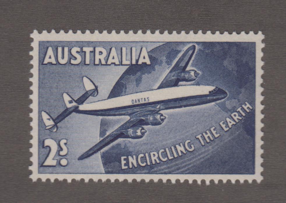 Australia - 1958 2 Shilling Airmail. Sc. #C8, SG#301. Mint