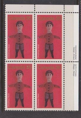 Canada. 841 Stuffed doll plate block 1979