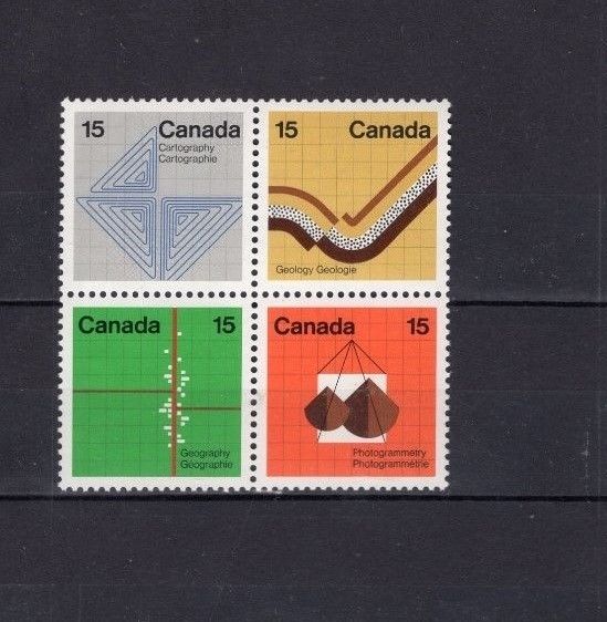 CANADA - SCOTT #582,583,584,585 EARTH SCIENCES, 15ct (MNH).