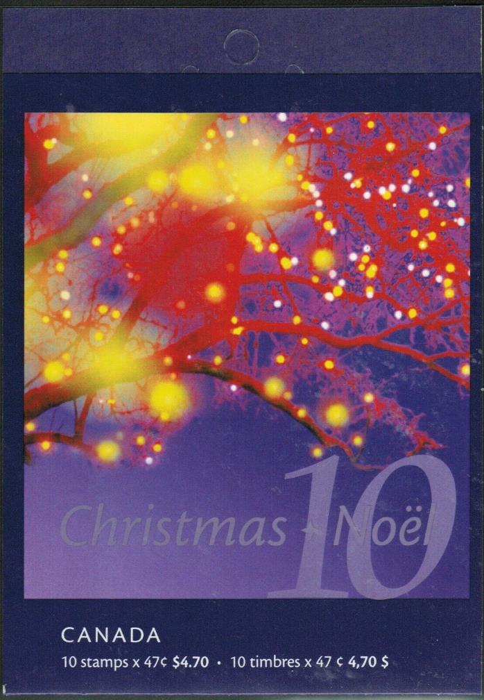 Canada Sc#1922a Christmas Lights: Sleigh Ride, Booklet Bk248b, Mint-NH