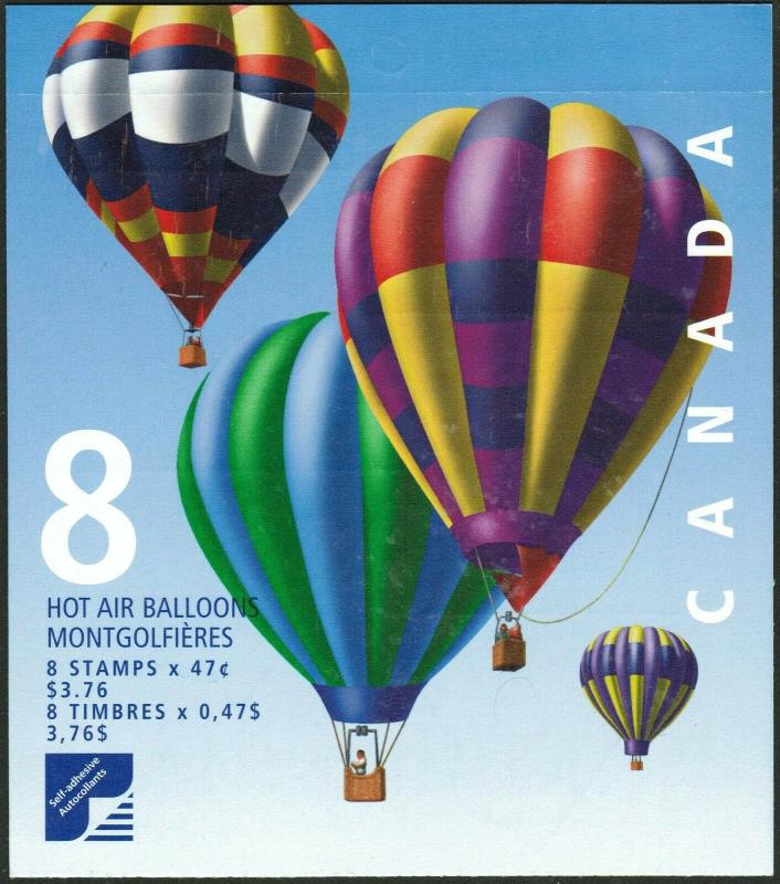 Canada Sc#1921 Hot Air Balloons, Booklet Bk247b, Mint-NH