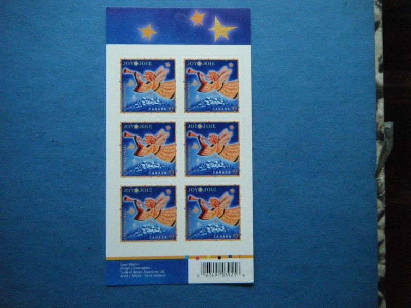 Canada#2241 BK#361 MNH Booklet Pane 'Christmas 2007' Lot#K4
