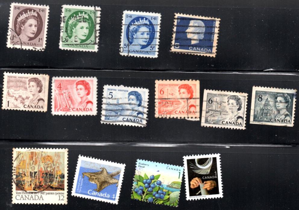 stamps CANADA A144(3) A195 A224(5) A280 A361 A538 A594 A684 LOT