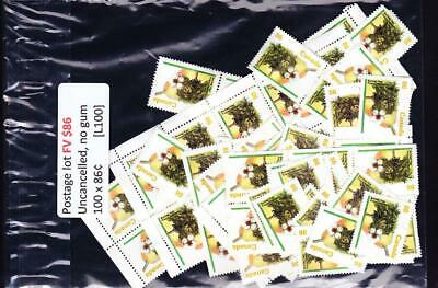 Canada postage lot 100 x 86¢, FV $86, no glue, uncancelled [L100]