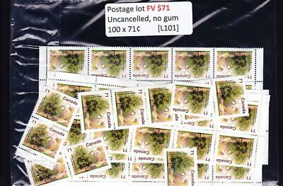 Canada postage lot 100 x 71¢, FV $71, no glue, uncancelled [L101]