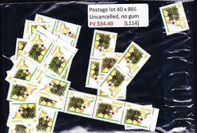 Canada postage lot 40 x 86¢, FV $34.40, no glue, uncancelled [L114]