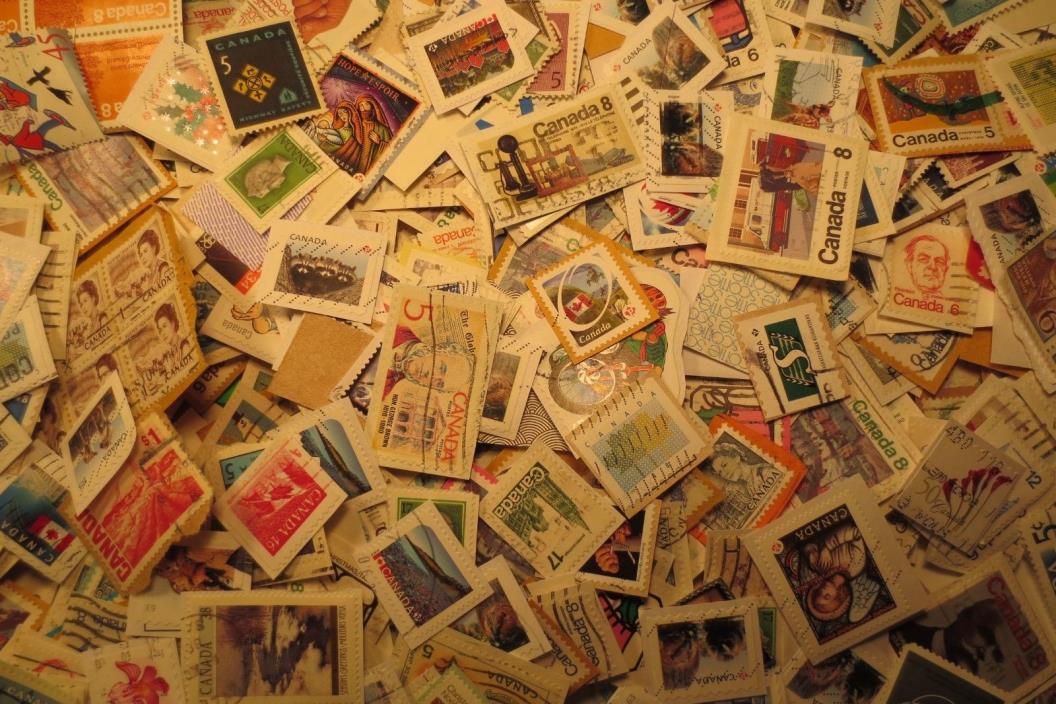 250 canadian stamps picked from large lot