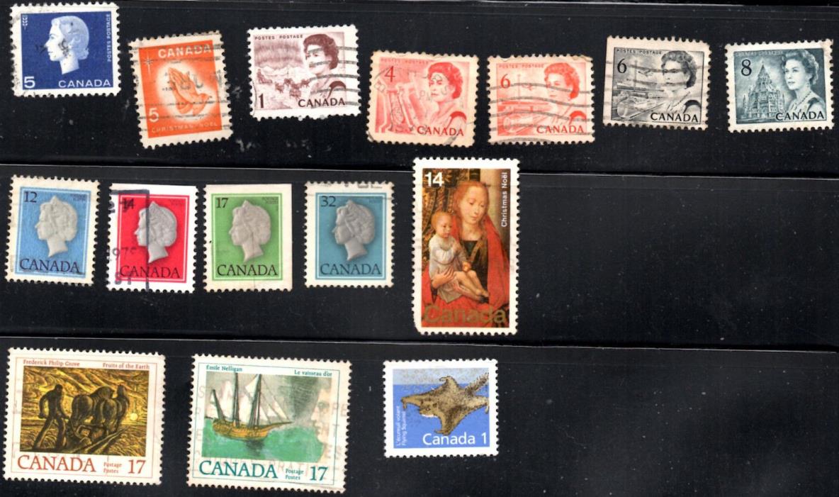 stamps CANADA A195 A222 A224(4) A280 A356(4) A384 A394 A395 A538 LOT