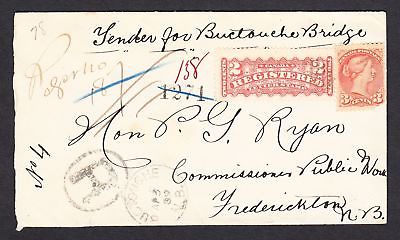 #37 & F1 on 'Buctouche', N.B. Registered Cover