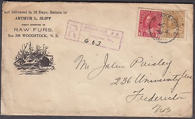 #118 & 109c on 'Woodstock', N.B. Registered Cover