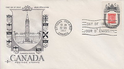 CANADA #399 5¢ VICTORIA CENTENARY ON ROSECRAFT CACHET FIRST DAY COVER