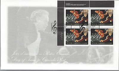2002 Christmas #1968 Quebec Symphony Orchestra UL PL BLK FDC with CP cachet