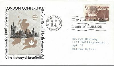 1966 #448 London Conference FDC with Harford cachet