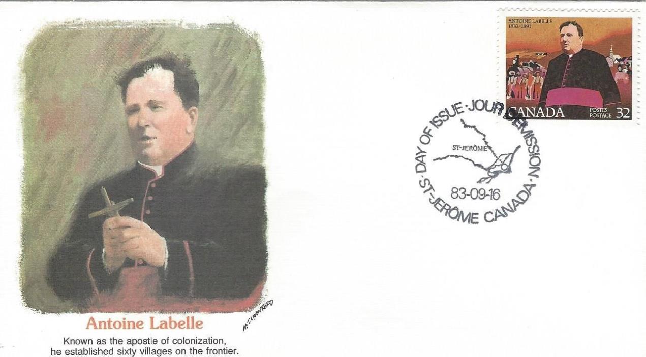 1983 #998 Antoine Labelle FDC with Fleetwood cachet