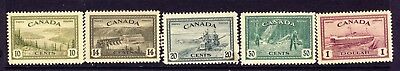 Canada Mint Peace set (5x ) #269 to #273 4x MNH 1xMSH VF Cat. Value= $100.00+