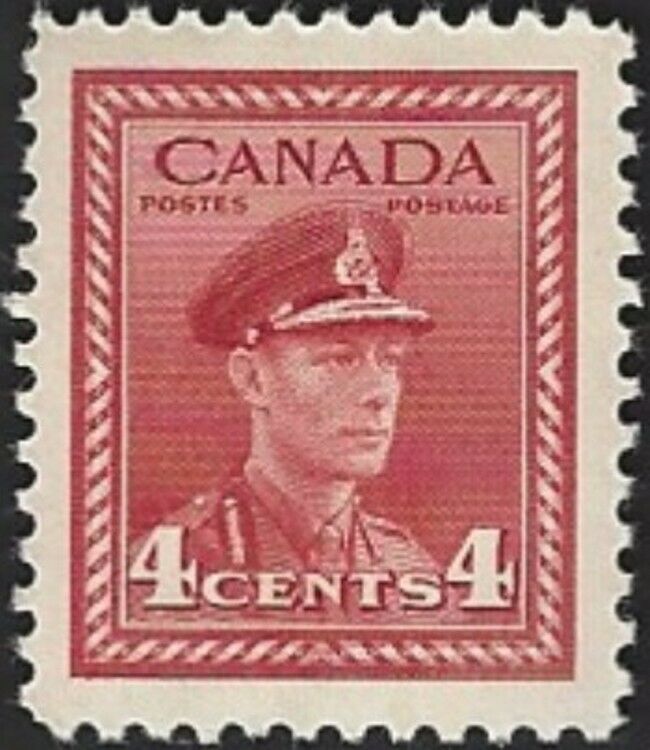 Canada   # 254   KING GEORGE VI WAR ISSUE    Brand New 1942 Pristine Issue   .04