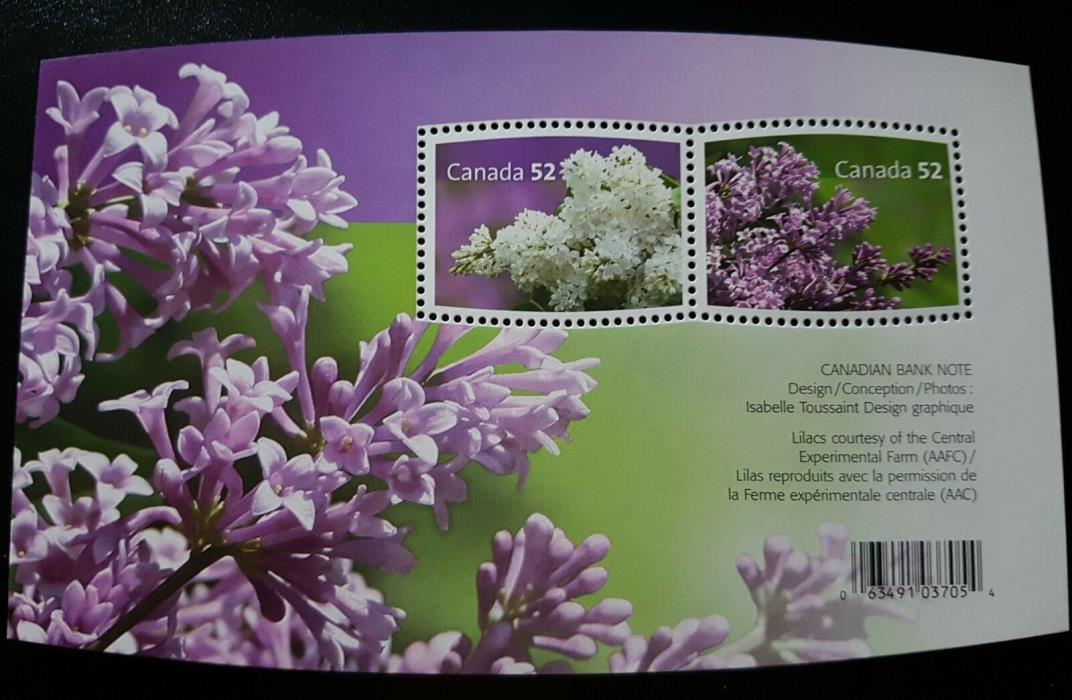 Canada 2007 - Lilacs - Souvenir Sheet - MNH