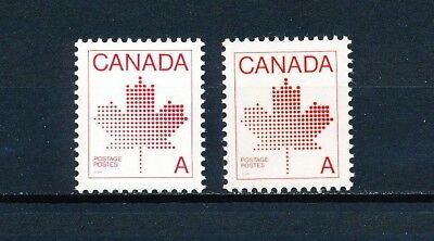 Canada #907, 907ii MNH , 1981  Maple Leaf Non-denominated 