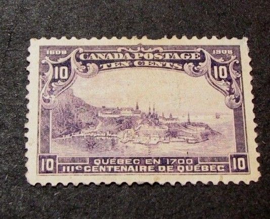 Canada Scott# 101 Quebec Tercent. Issue  View of Quebec in 1700  MH 1908 C453