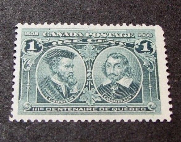 Canada Scott# 97 Quebec Tercent. Issue Cartier and Champlain MH 1908 C453