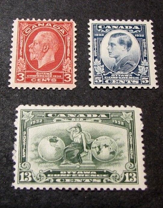 Canada Scott# 191,193,194 Ottawa Conference  MH 1932 C453