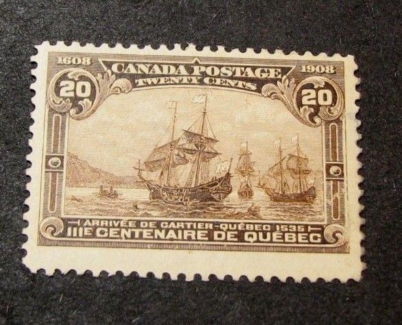Canada Scott# 103 Quebec Tercent. Issue Arrival of Cartier/ Quebec MH 1908 C453