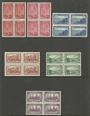 CANADA 1938 KGVI PICTORIAL ISSUE UT241-245 incl. 241a MNH (CAN241-245-1M)