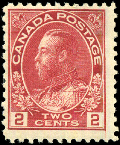 Canada #106 mint F+ OG NH 1917 King George V 2c carmine Admiral CV$20.00