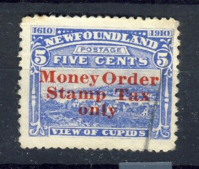 Newfoundland Inland Revenue Stamp 1914 Money Order Tax # NFM1a No Dot CV=$30.00