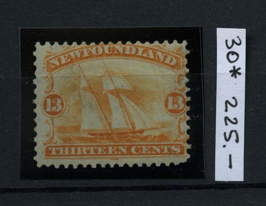 NEWFOUNDLAND 1865 Scott 30 MH Ship CV$225.00