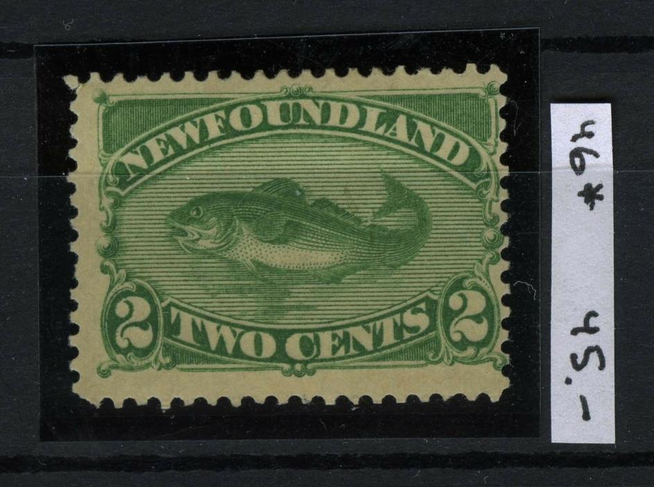 NEWFOUNDLAND 1880 Scott 46 MH Fish CV$45.00