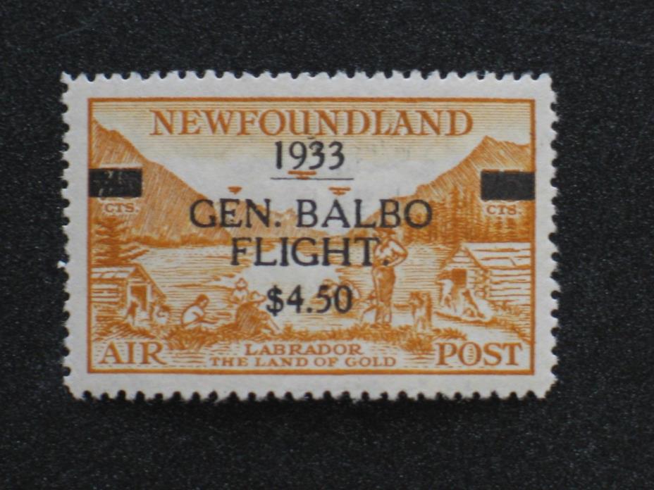 Newfoundland 1933 Air Mail Balbo $4.50 on 75c #C18 MVLH OG