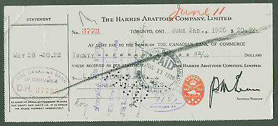 Canada Revenue FCH1 Embossed War Tax on Private Company Draft. Very Rare Usage
