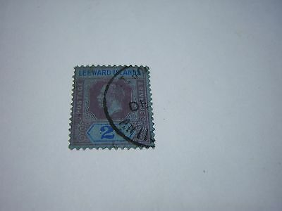 LEEWARD ISLES-USED-1922- Scott #55-2/6p-violet&ultra/blue-  -cv$65
